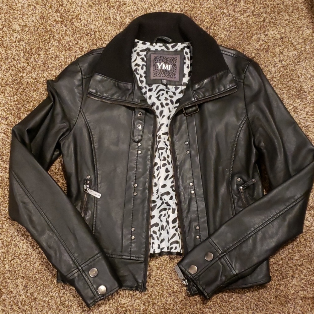Faux leather jacket
